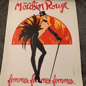Vintage Advertising Poster Moulin Rouge